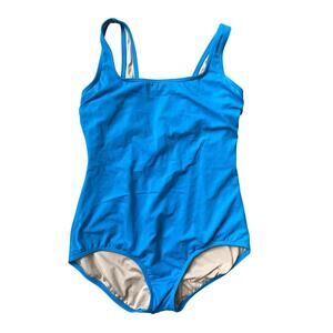 Lands' End One Piece Swimsuit Women Sz 16P Blue